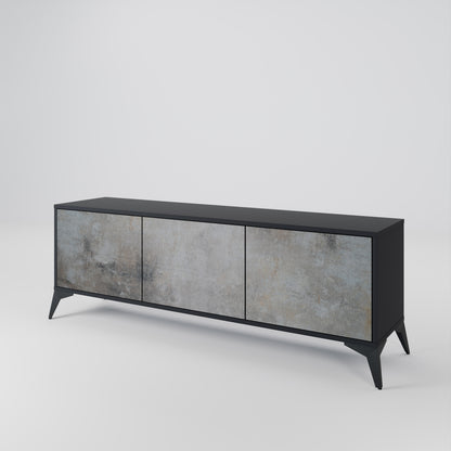 CONCRETE WALL Třídveřový TV stolek