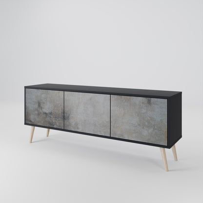 CONCRETE WALL Třídveřový TV stolek