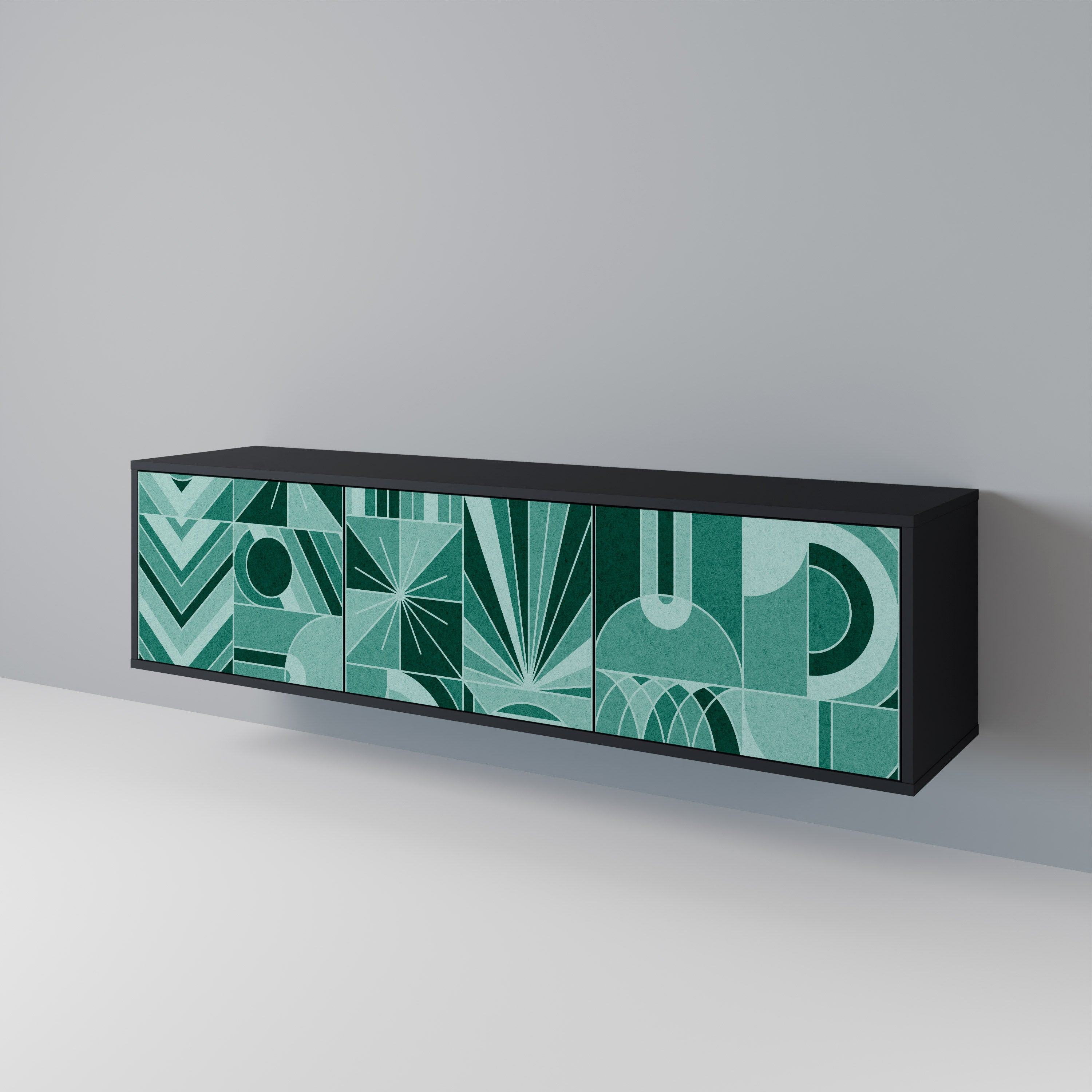 HARMONIC GRID Třídveřový TV stolek