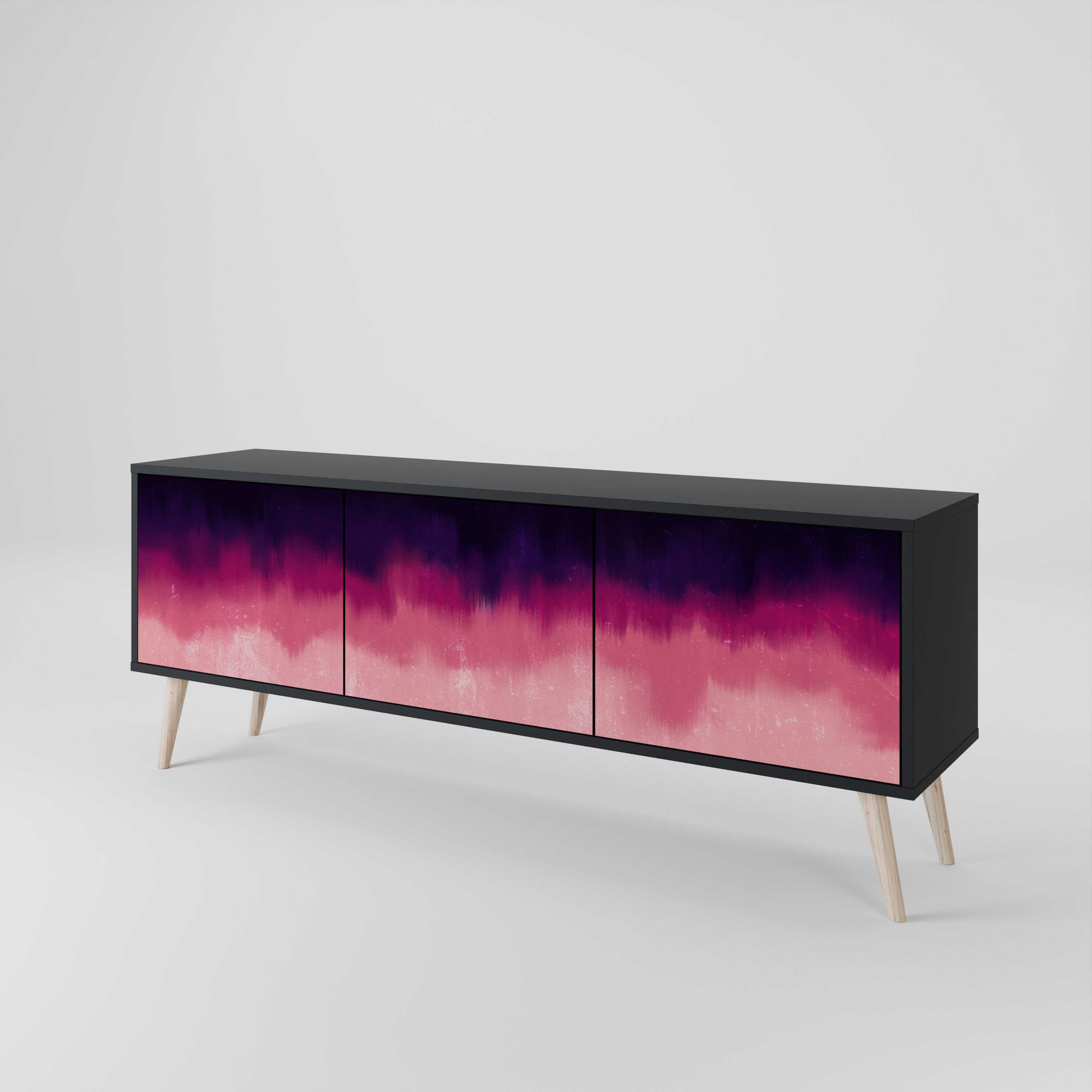 AURORA BOREALIS Třídveřový TV stolek