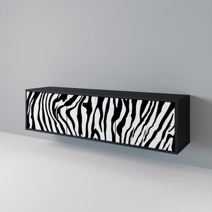 SPLENDID ZEBRA Třídveřový TV stolek