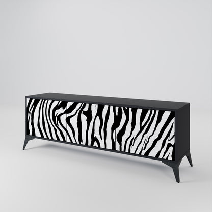 SPLENDID ZEBRA Třídveřový TV stolek