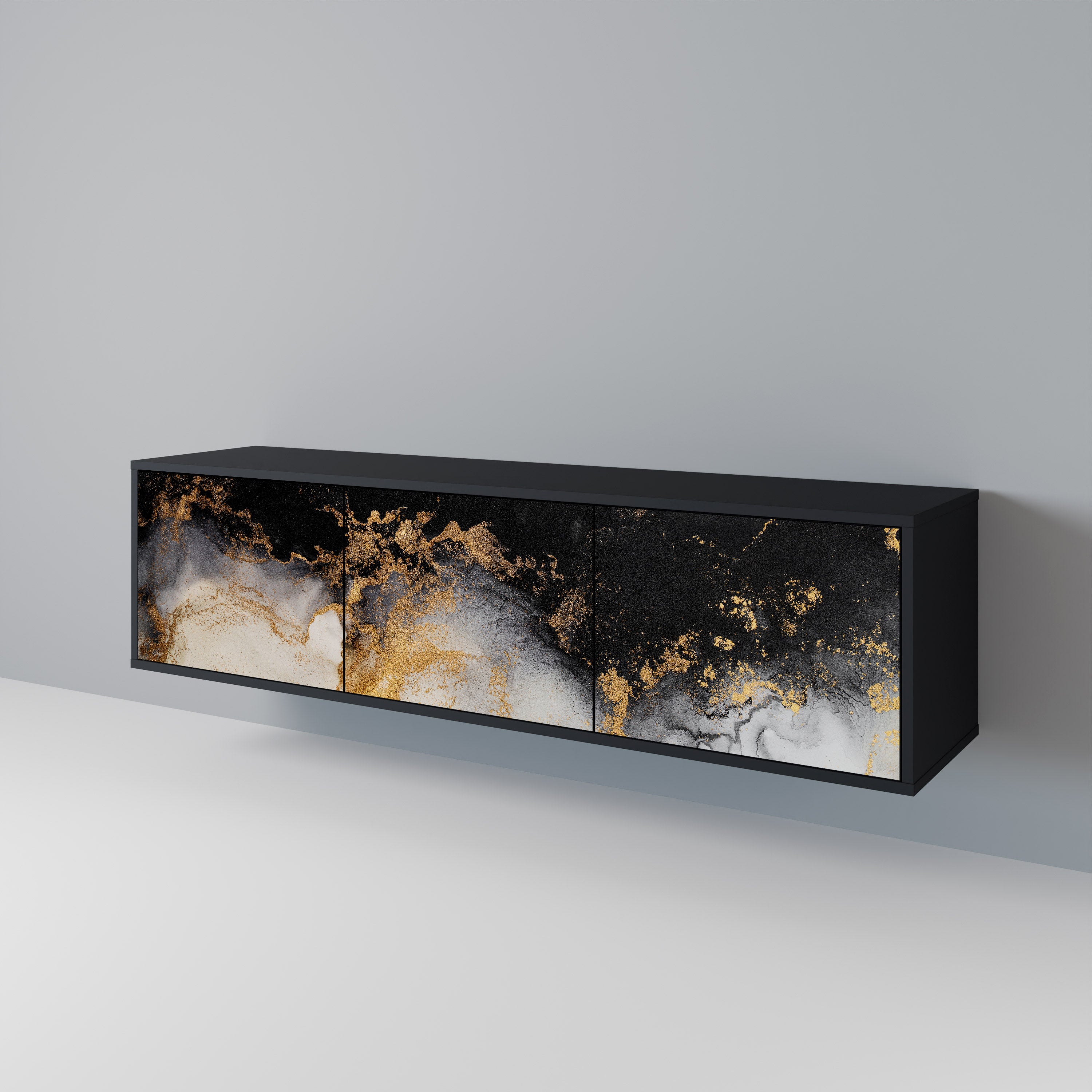 MARBLE OF TOMMORROW Třídveřový TV stolek