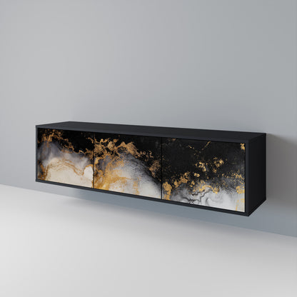 MARBLE OF TOMMORROW Třídveřový TV stolek