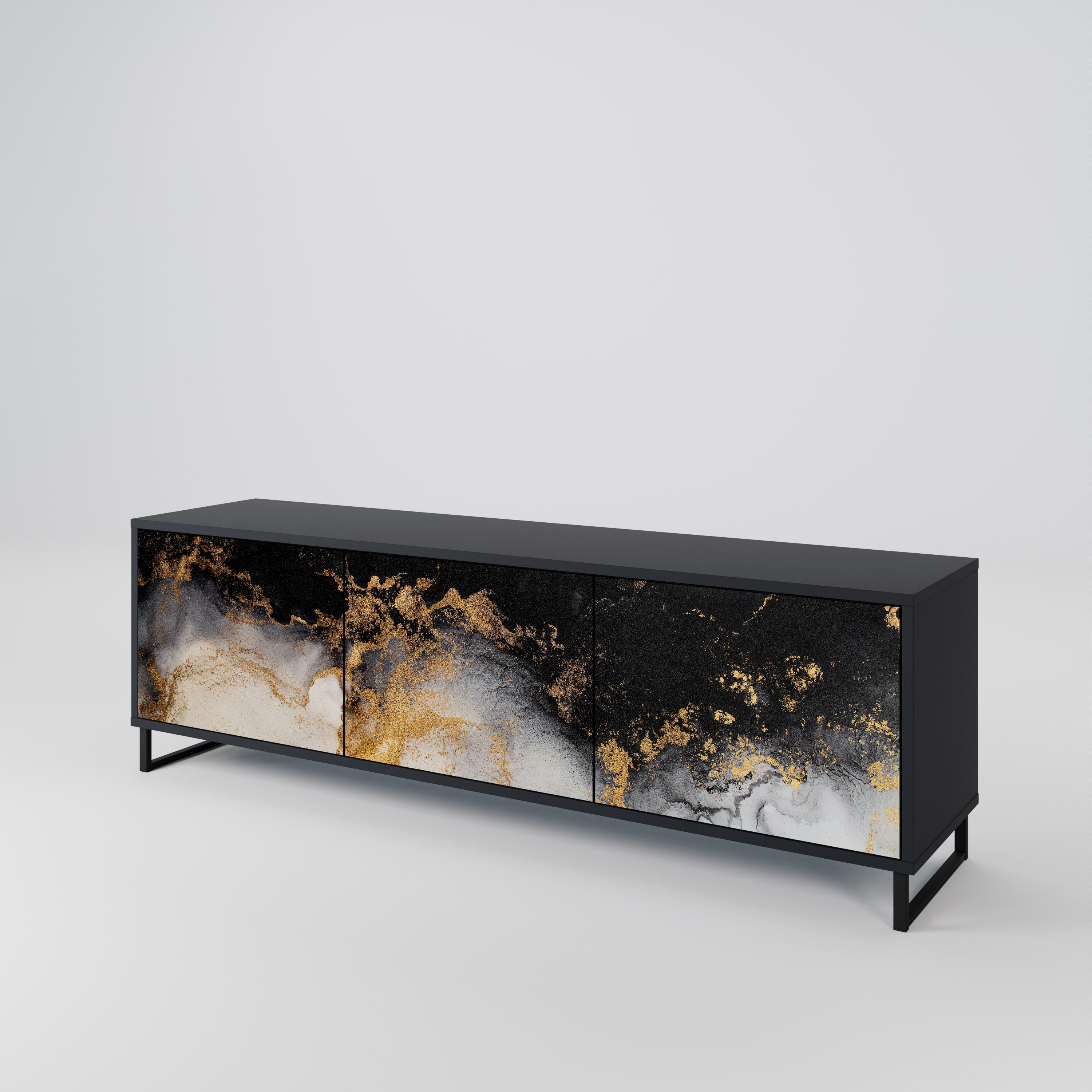 MARBLE OF TOMMORROW Třídveřový TV stolek