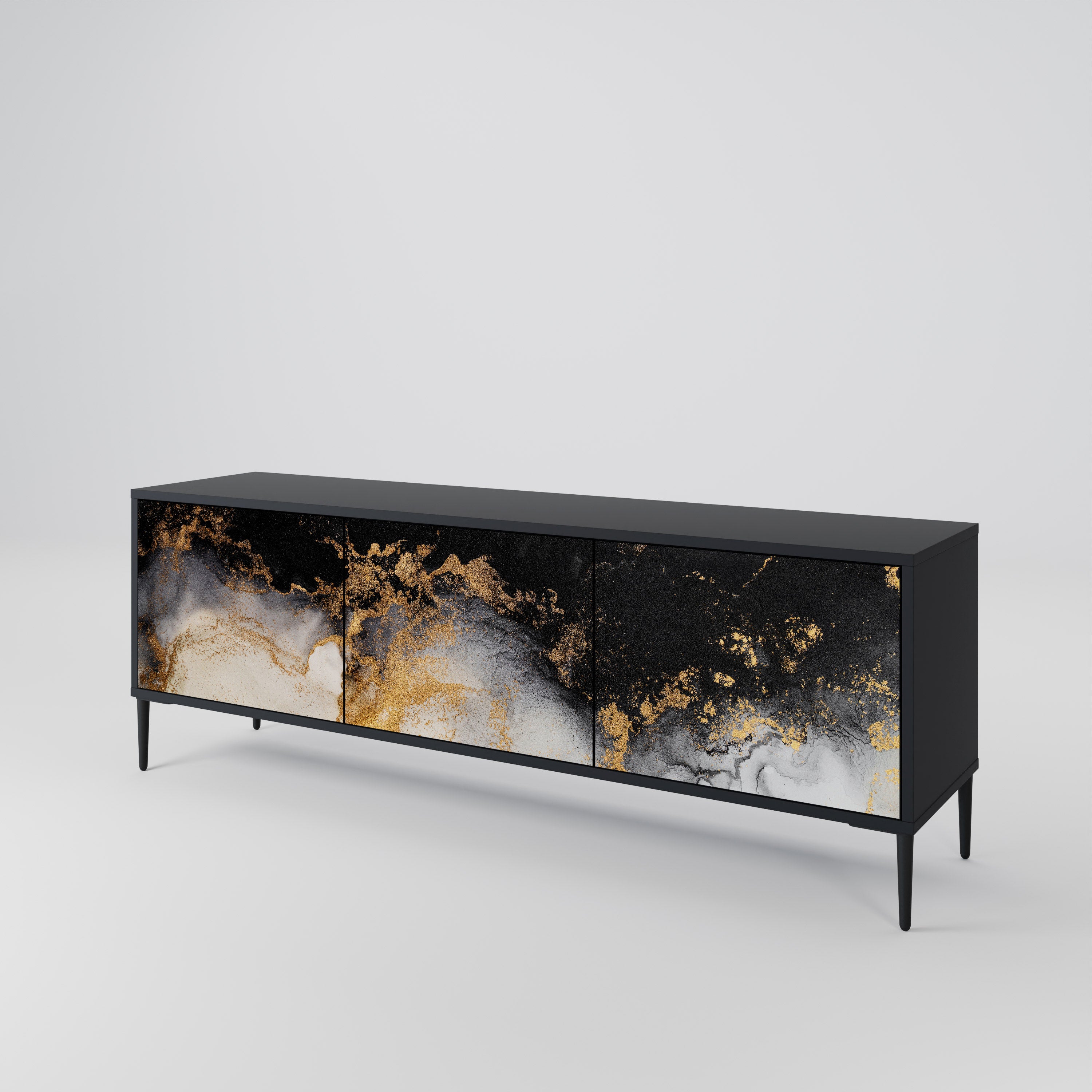 MARBLE OF TOMMORROW Třídveřový TV stolek