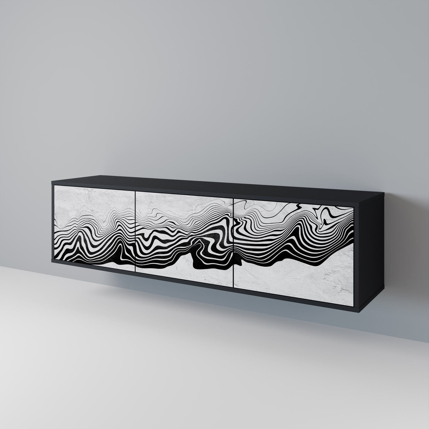 MONOCHROME MIRAGE Třídveřový TV stolek