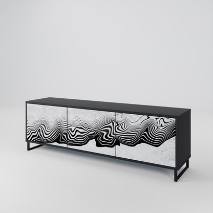 MONOCHROME MIRAGE Třídveřový TV stolek