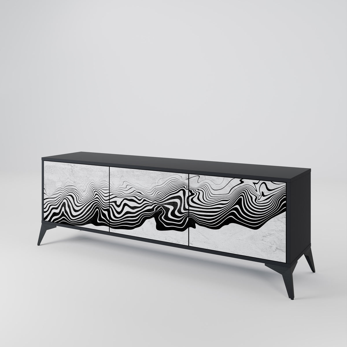 MONOCHROME MIRAGE Třídveřový TV stolek