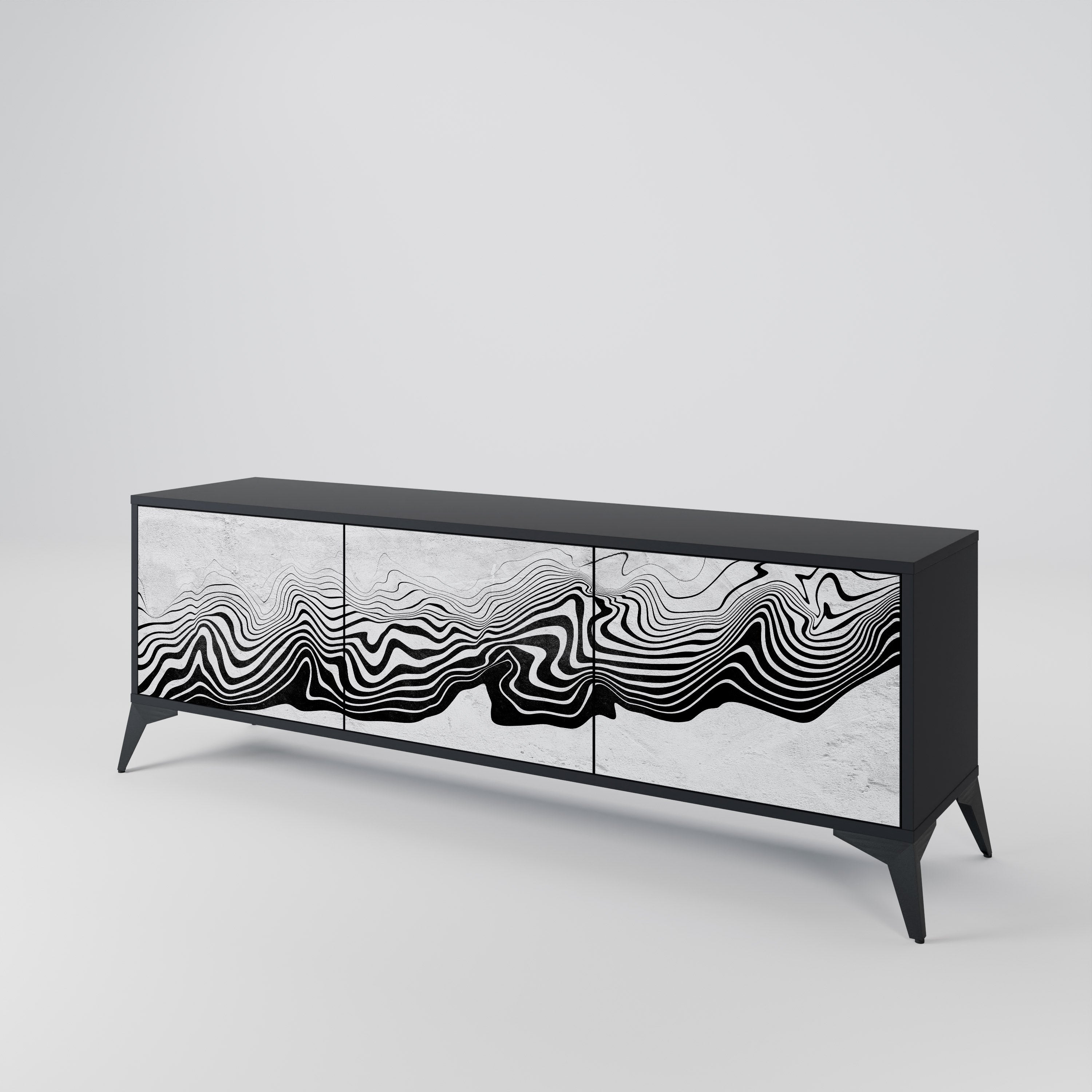MONOCHROME MIRAGE Třídveřový TV stolek
