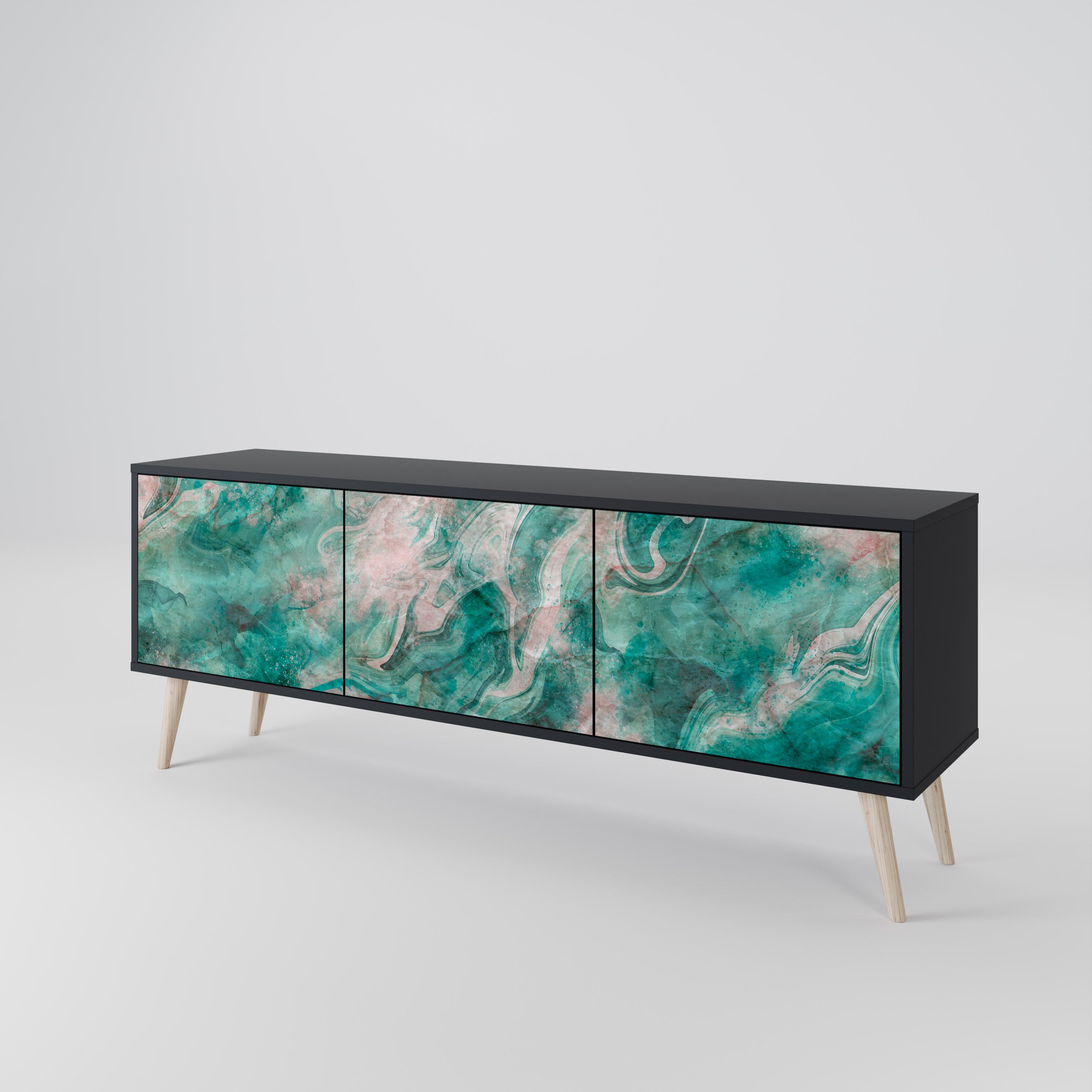 ABSTRACT ALCHEMY Třídveřový TV stolek
