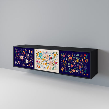 FLORAL COMBINATION Třídveřový TV stolek