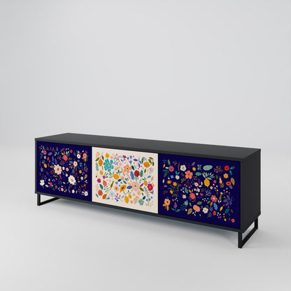 FLORAL COMBINATION Třídveřový TV stolek