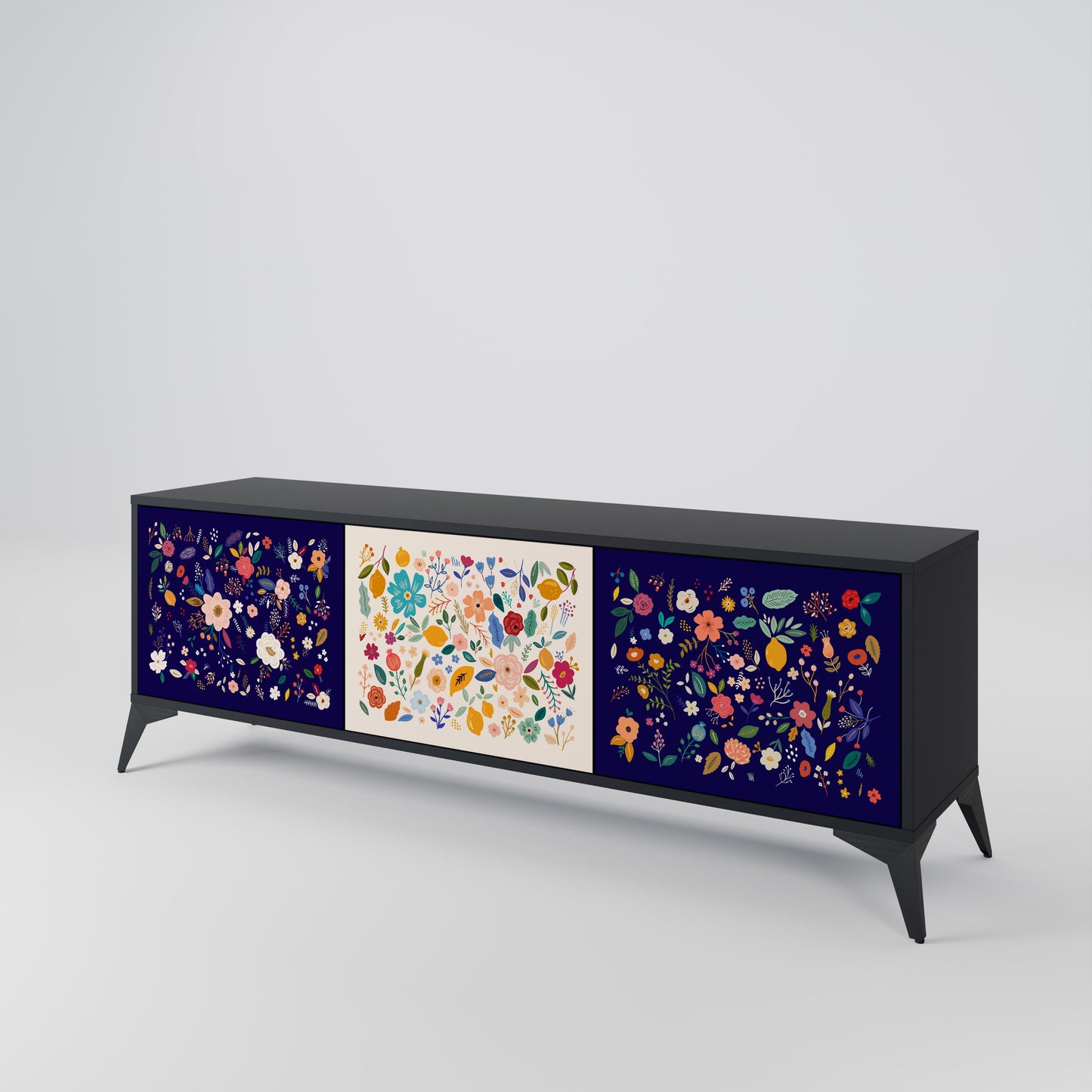 FLORAL COMBINATION Třídveřový TV stolek