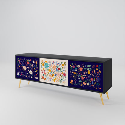 FLORAL COMBINATION Třídveřový TV stolek