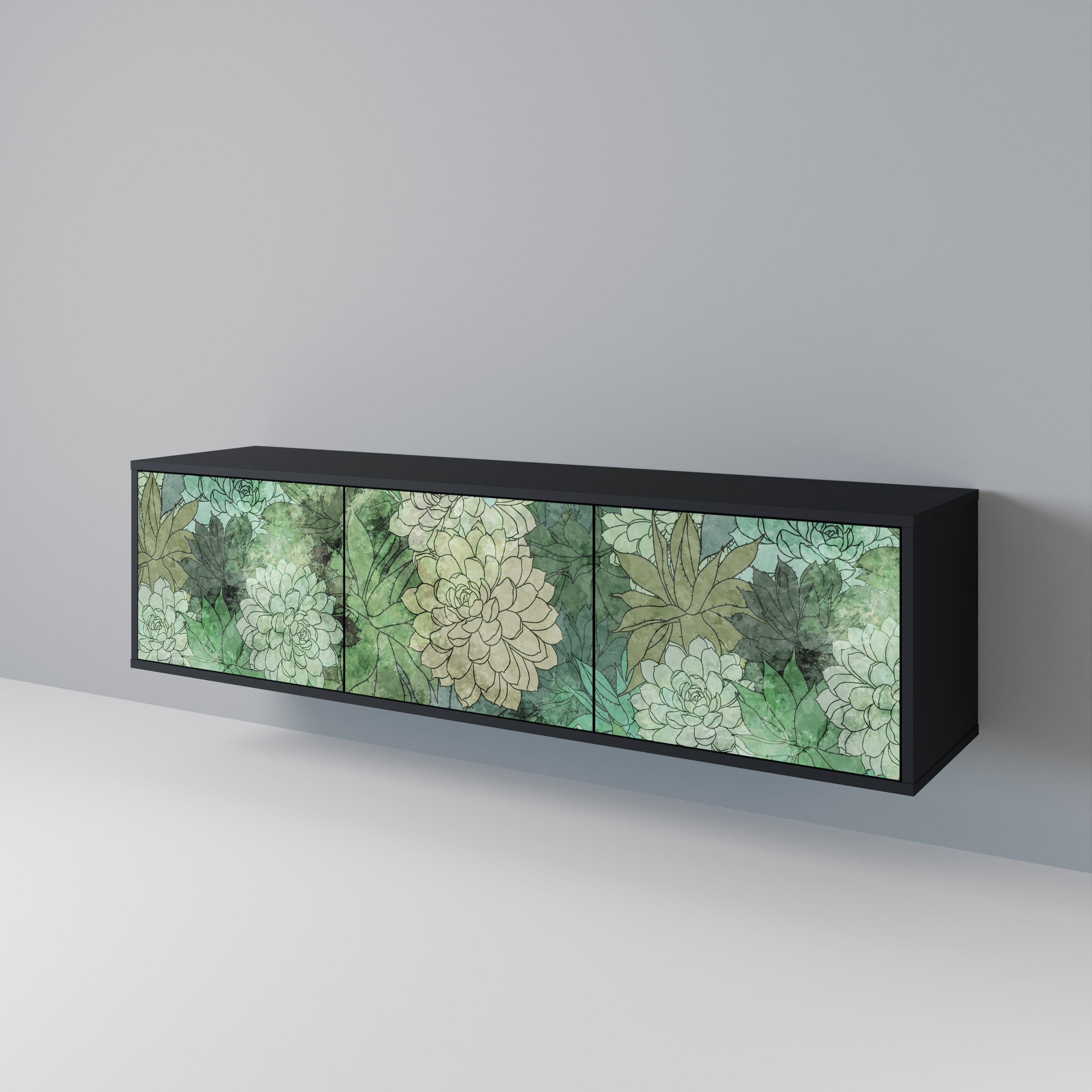 SUCCULENT CLUSTER 3-Door TV Cabinet