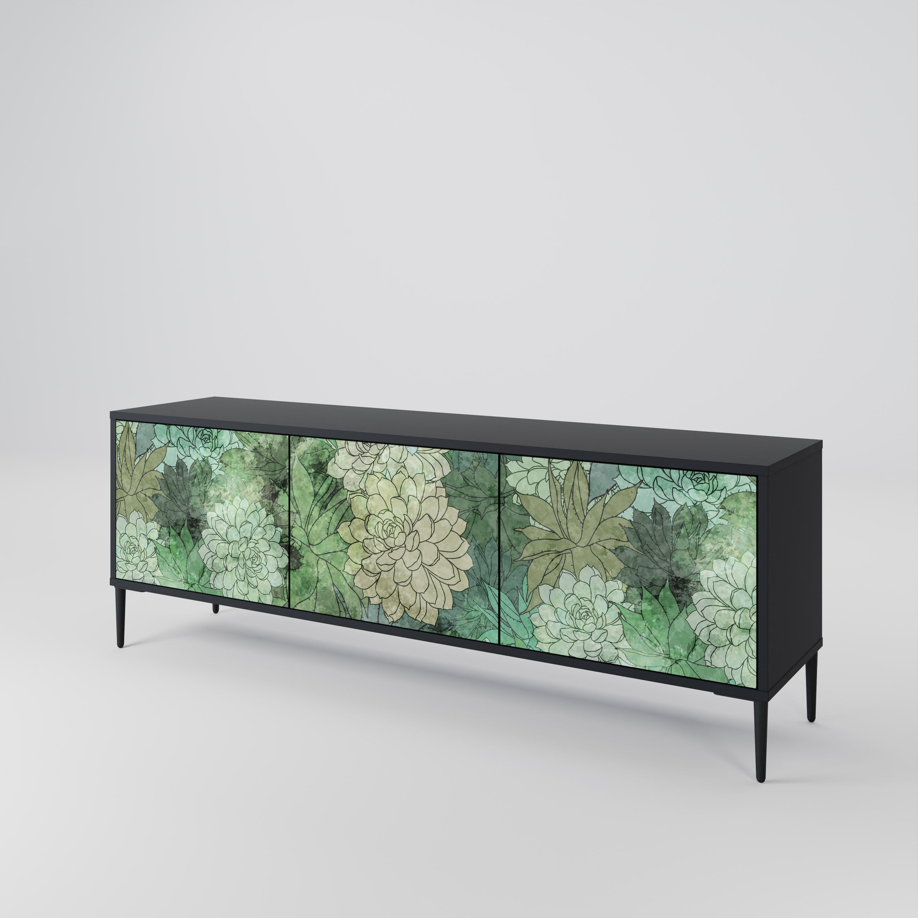 SUCCULENT CLUSTER 3-Door TV Cabinet