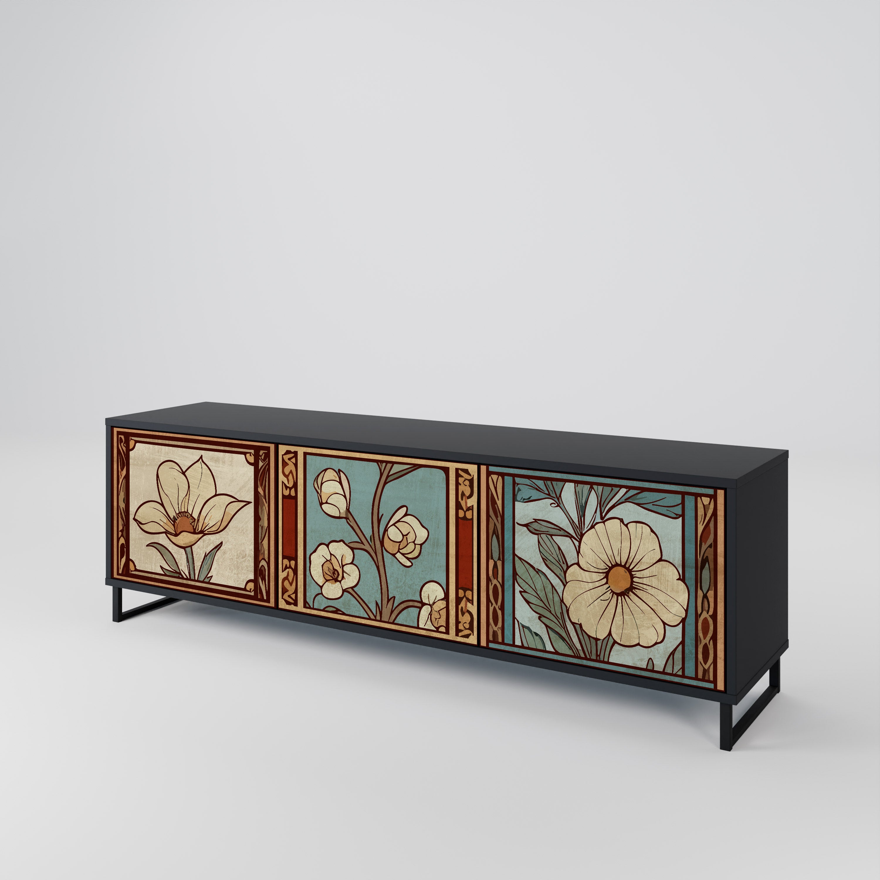 TIMELESS FLORA 3-Door TV Cabinet