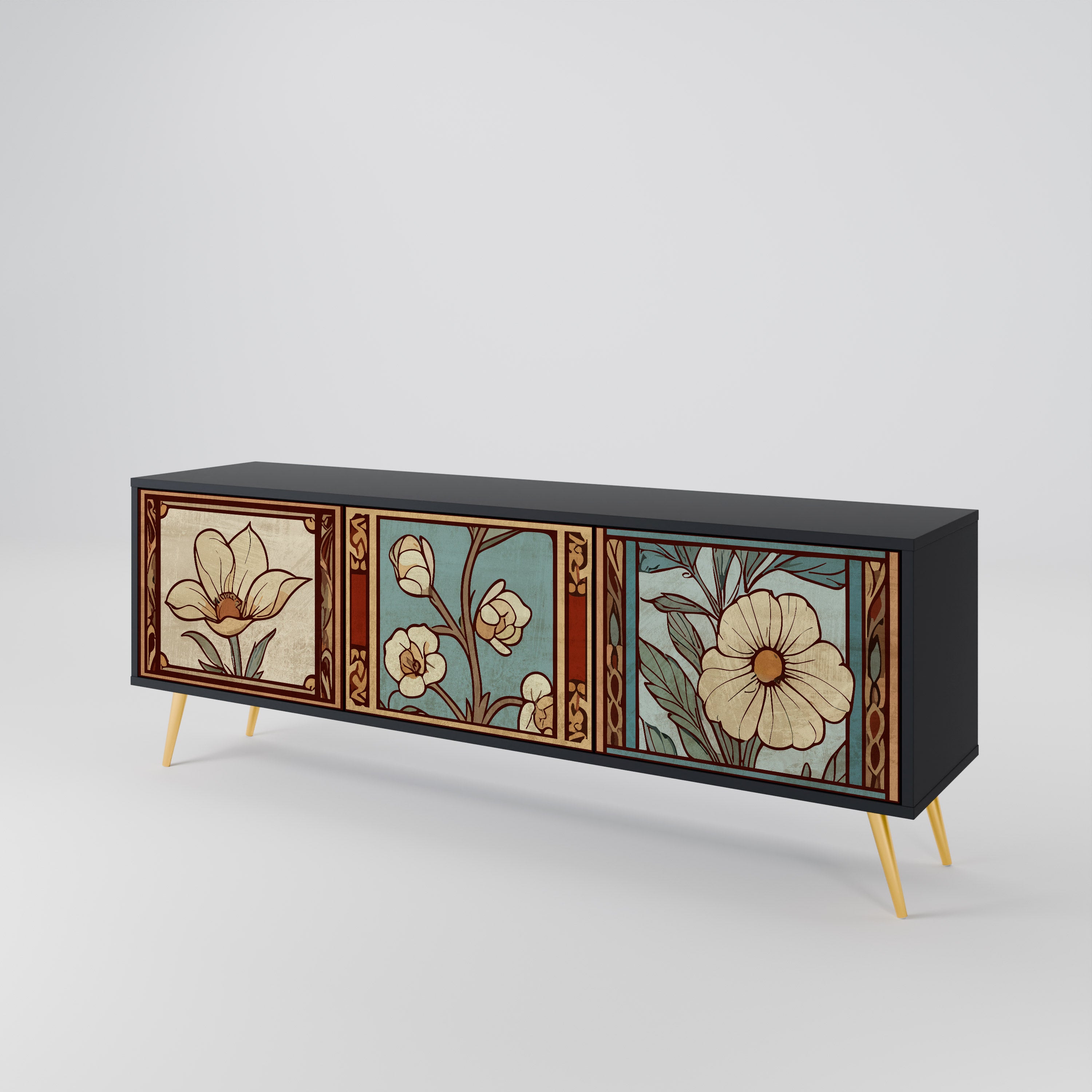 TIMELESS FLORA 3-Door TV Cabinet