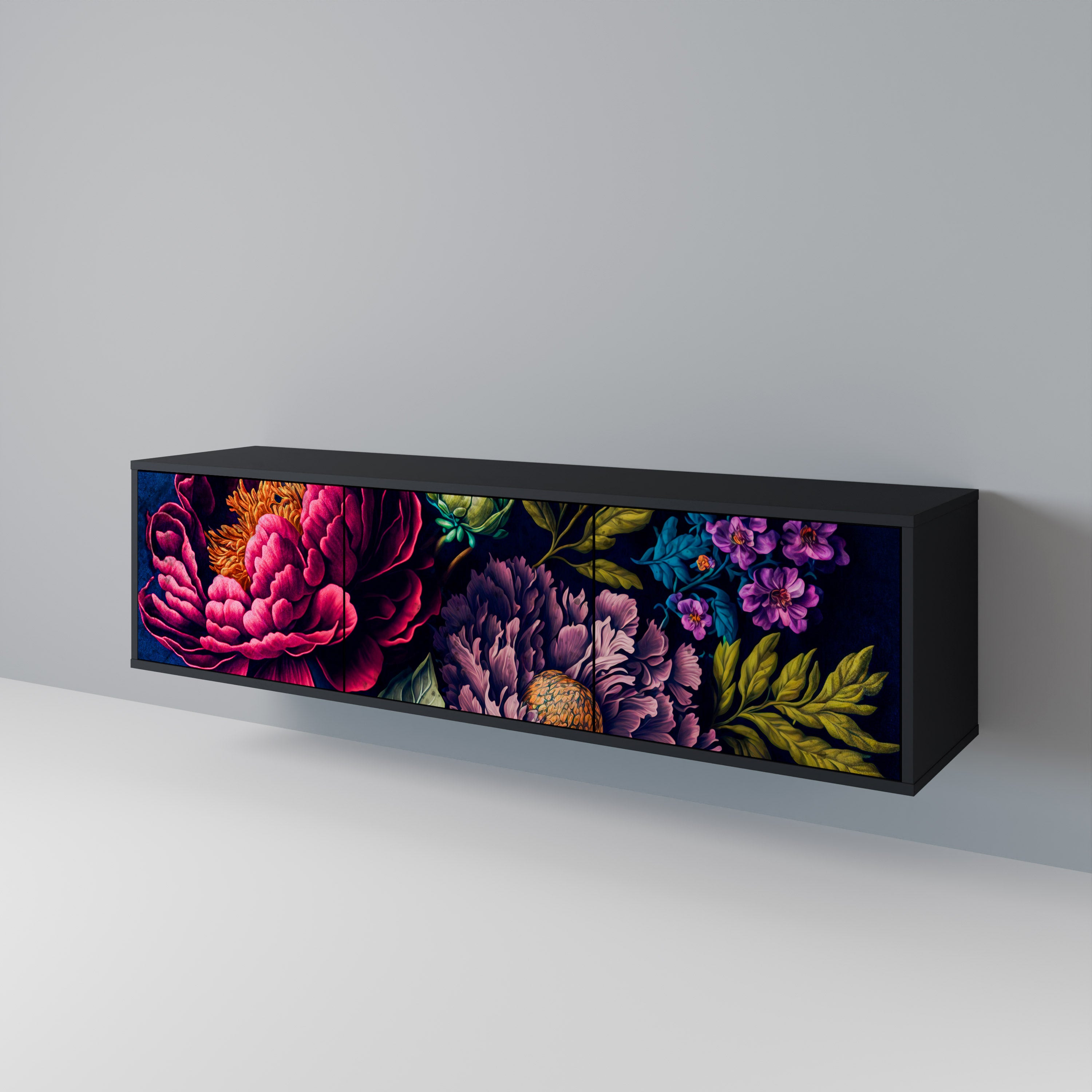 BLOOMING ELEGANCE 3-Door TV Cabinet