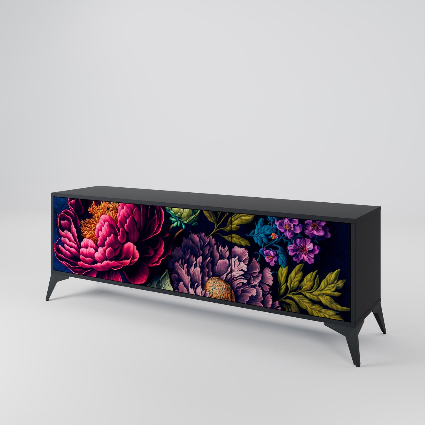 BLOOMING ELEGANCE Třídveřový TV stolek