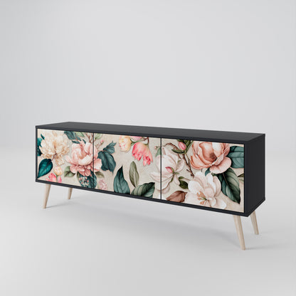 FLORAL GRACE Třídveřový TV stolek