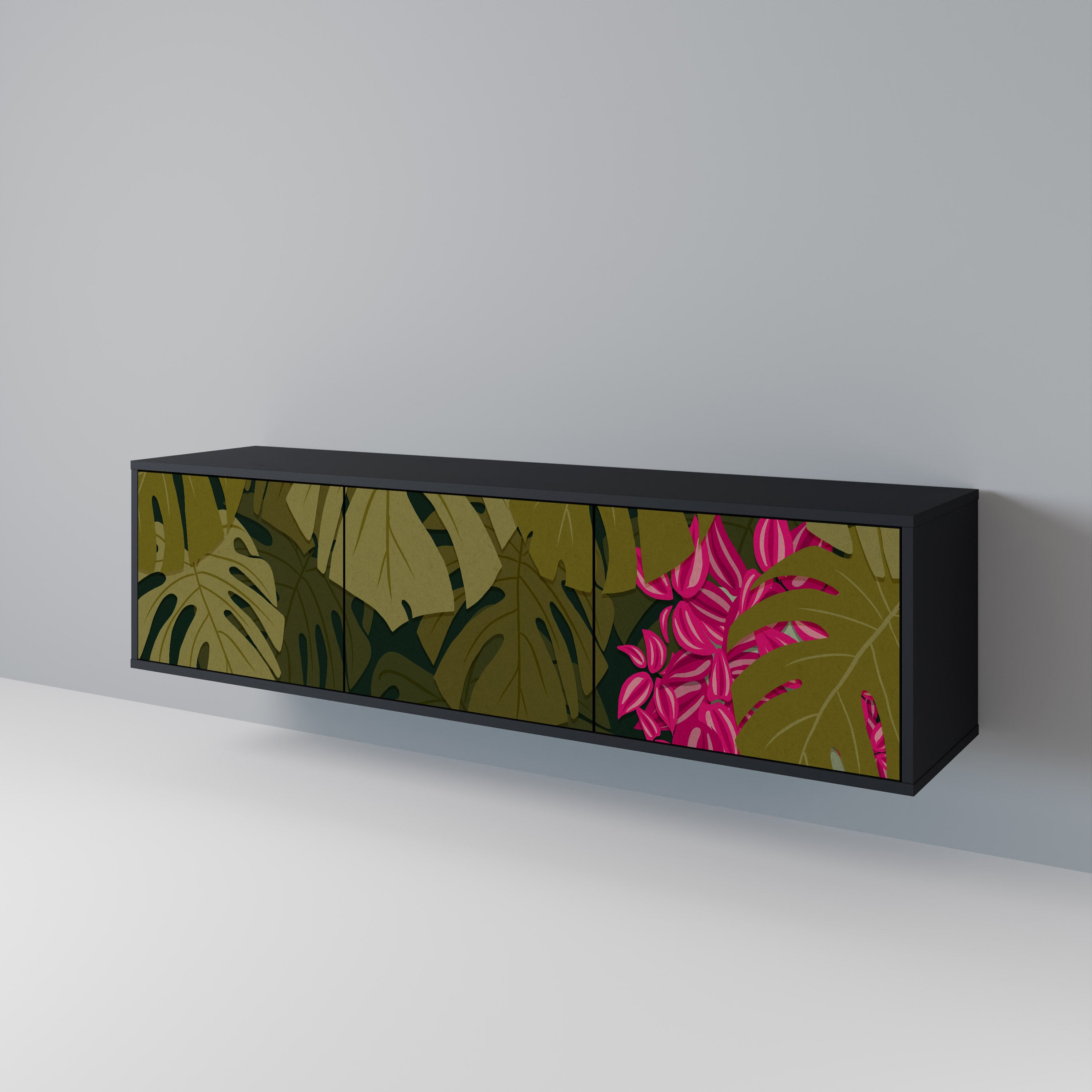 TROPICAL BEAUTY 3-Door TV Cabinet