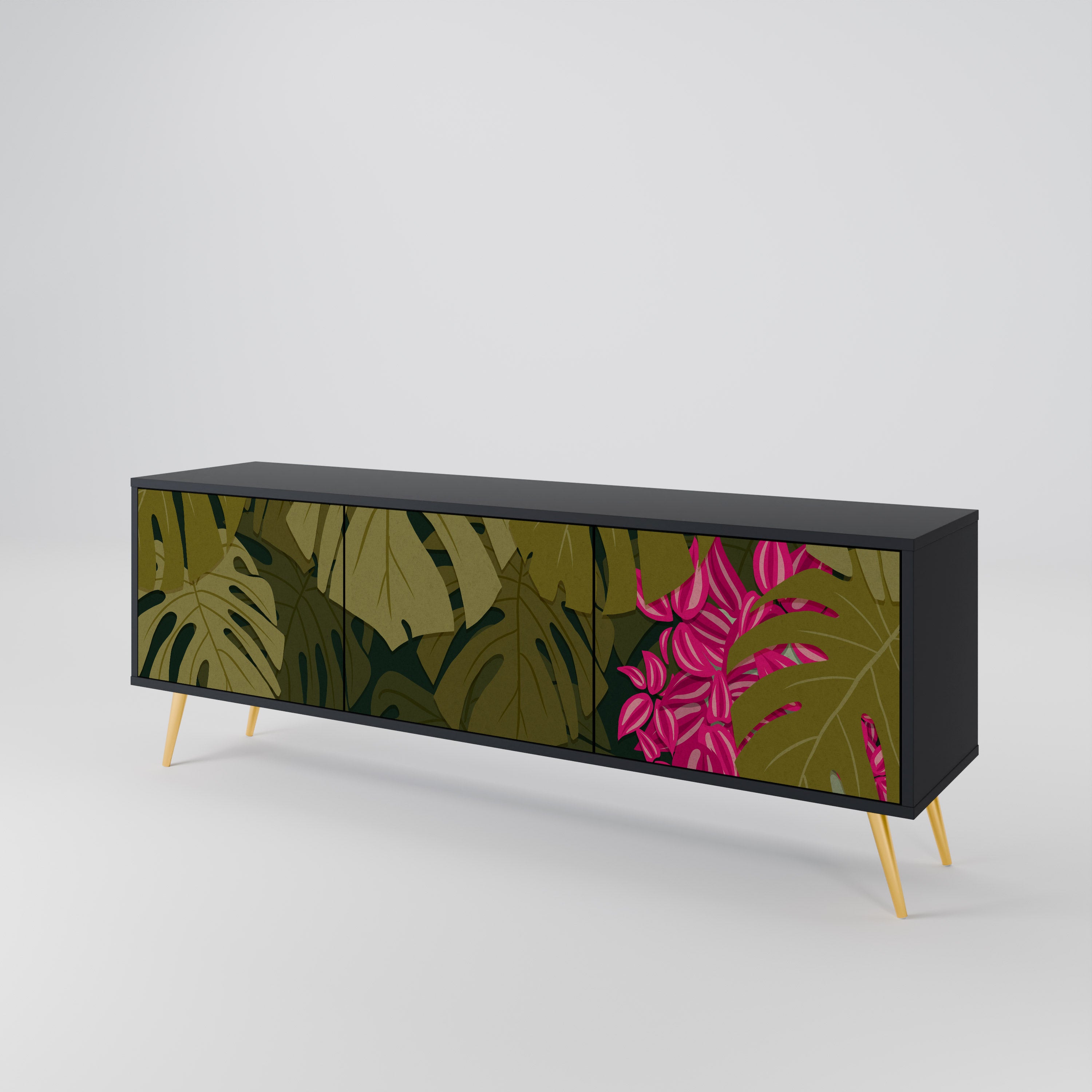 TROPICAL BEAUTY 3-Door TV Cabinet