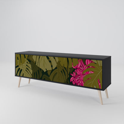 TROPICAL BEAUTY Třídveřový TV stolek