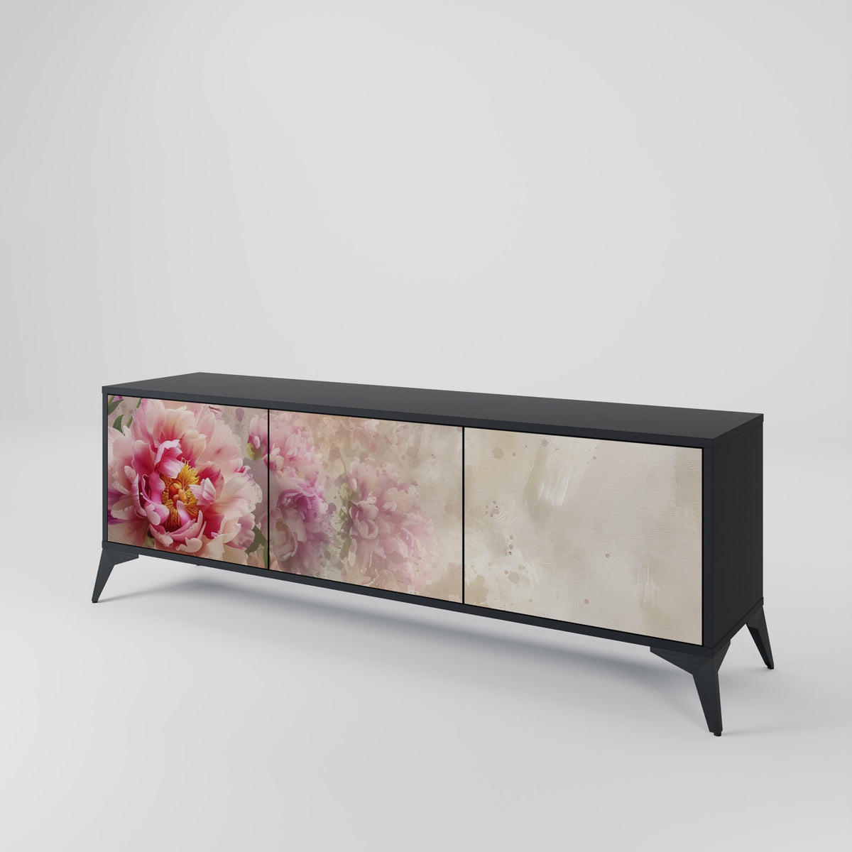 PEONY WHISPER Třídveřový TV stolek