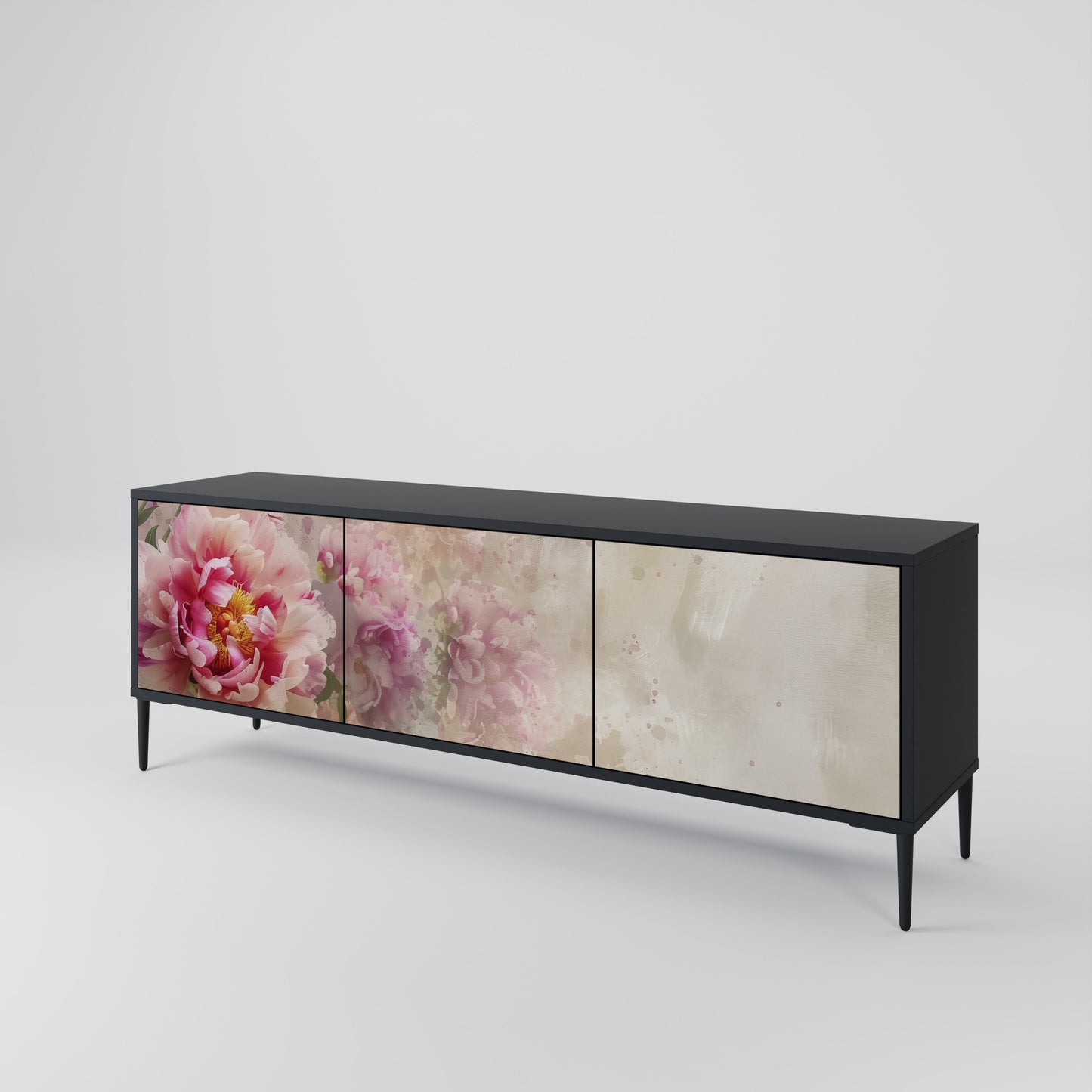 PEONY WHISPER Třídveřový TV stolek