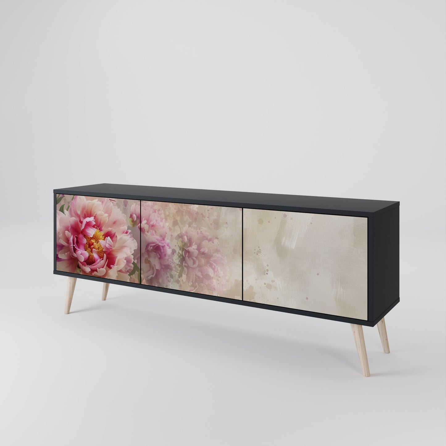 PEONY WHISPER Třídveřový TV stolek