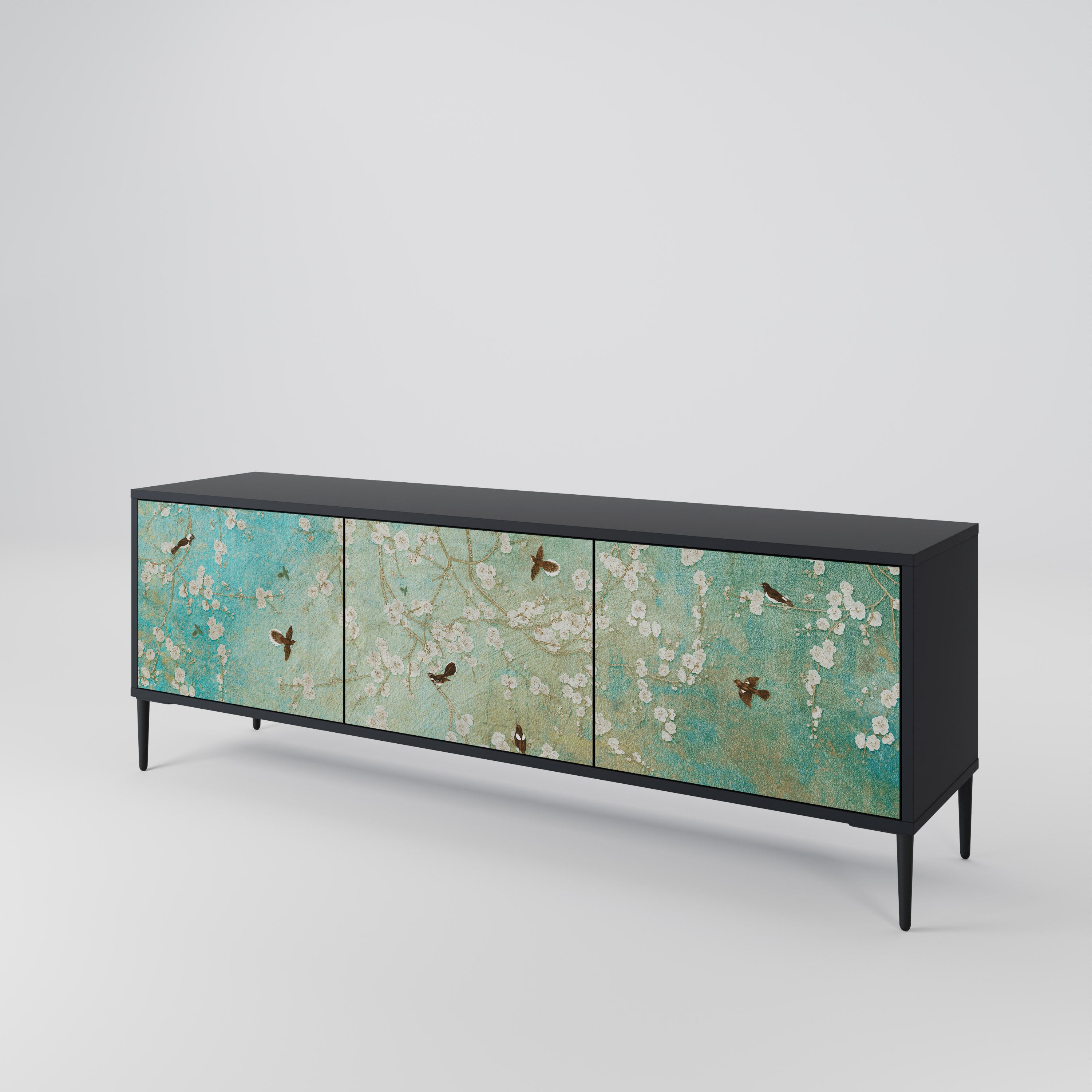 BLOOMING CHARM 3-Door TV Cabinet