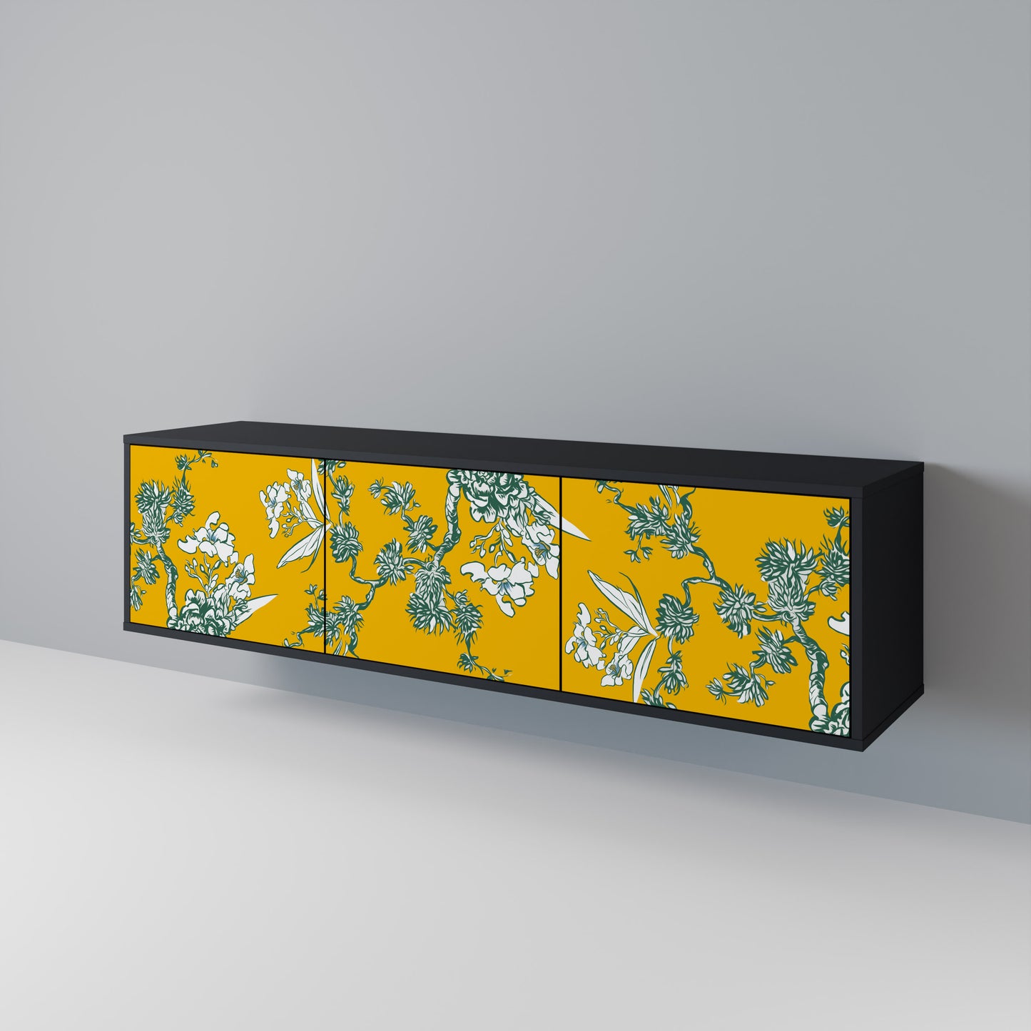 YELLOW CHINOISERIE Třídveřový TV stolek