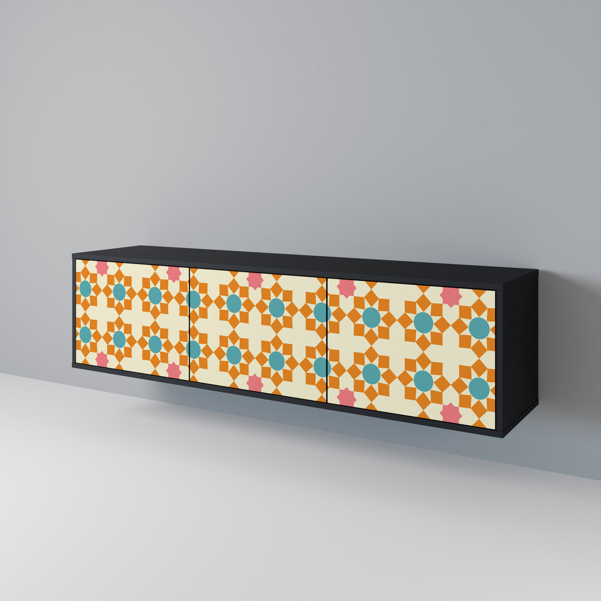 FLORAL DECOR Třídveřový TV stolek