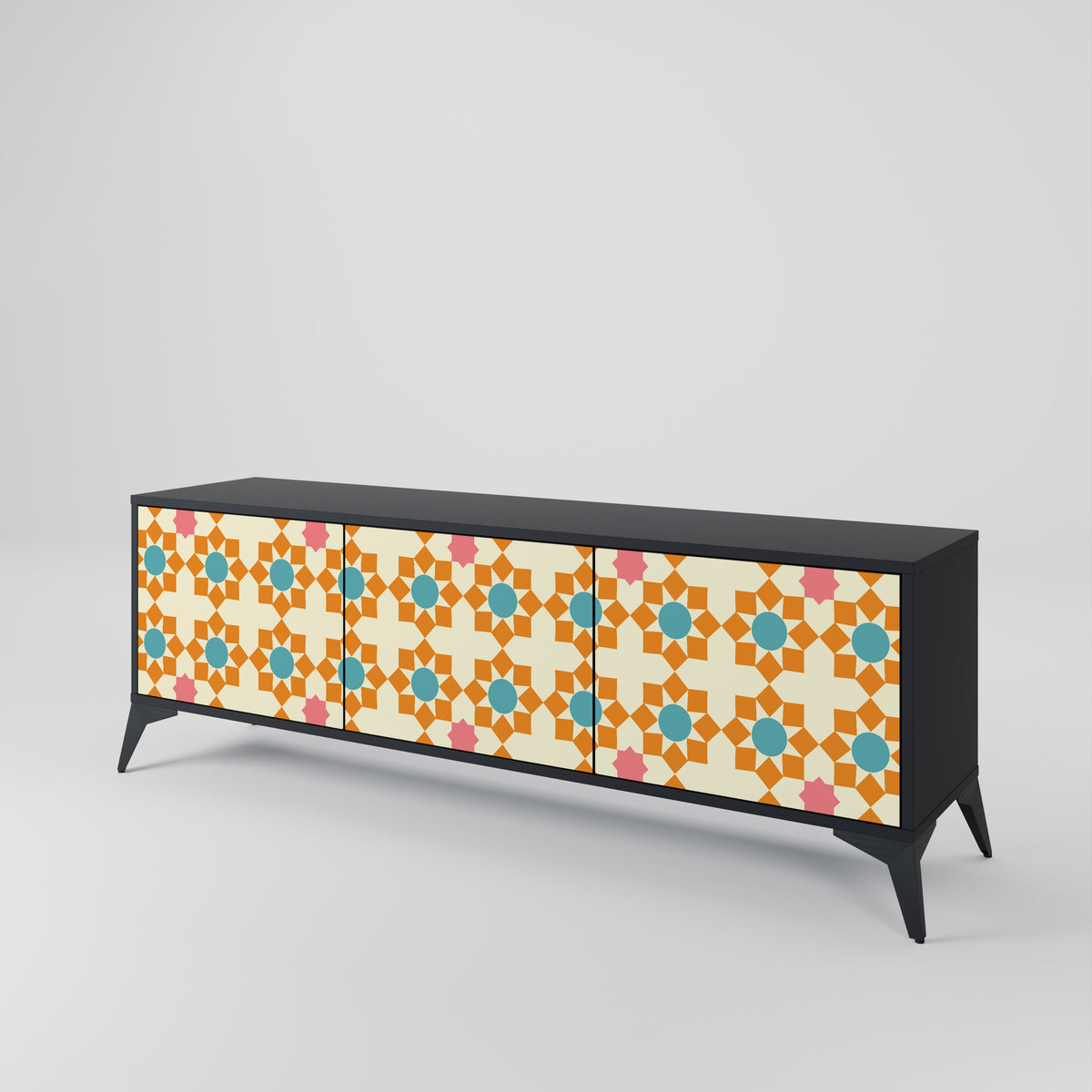 FLORAL DECOR Třídveřový TV stolek