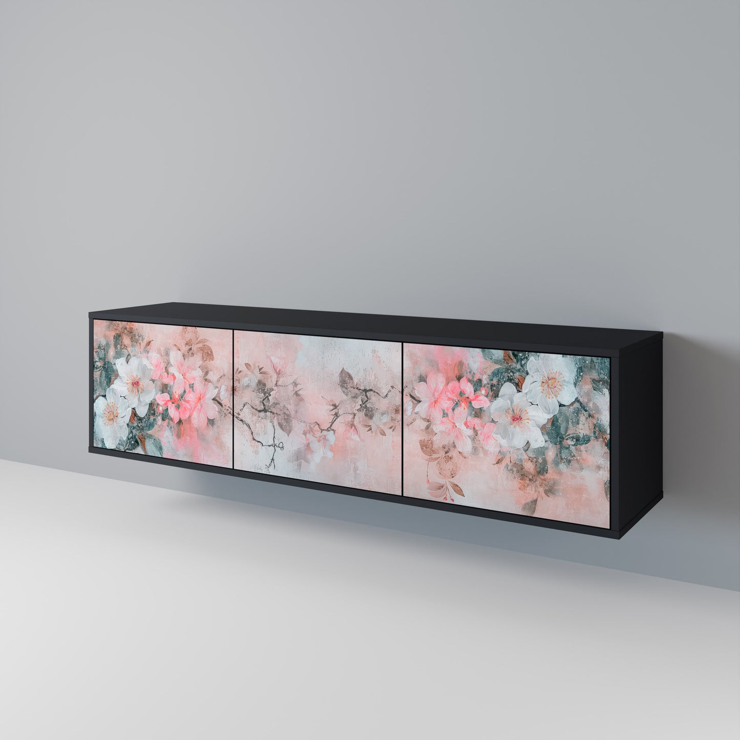 CHERRY BLOSSOM Třídveřový TV stolek