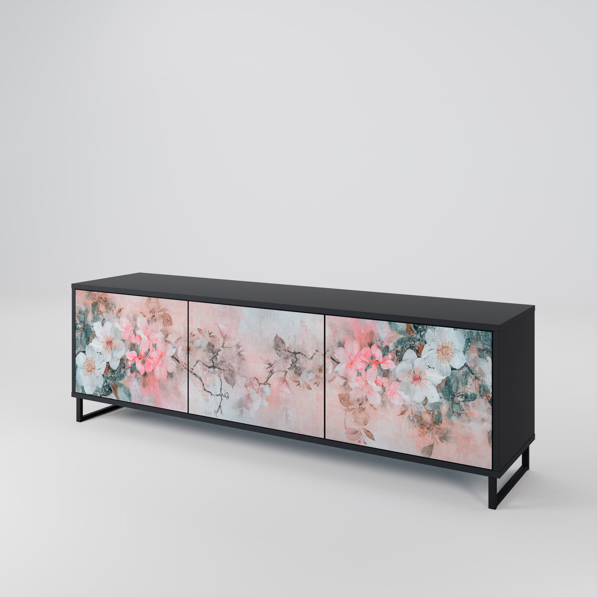 CHERRY BLOSSOM Třídveřový TV stolek