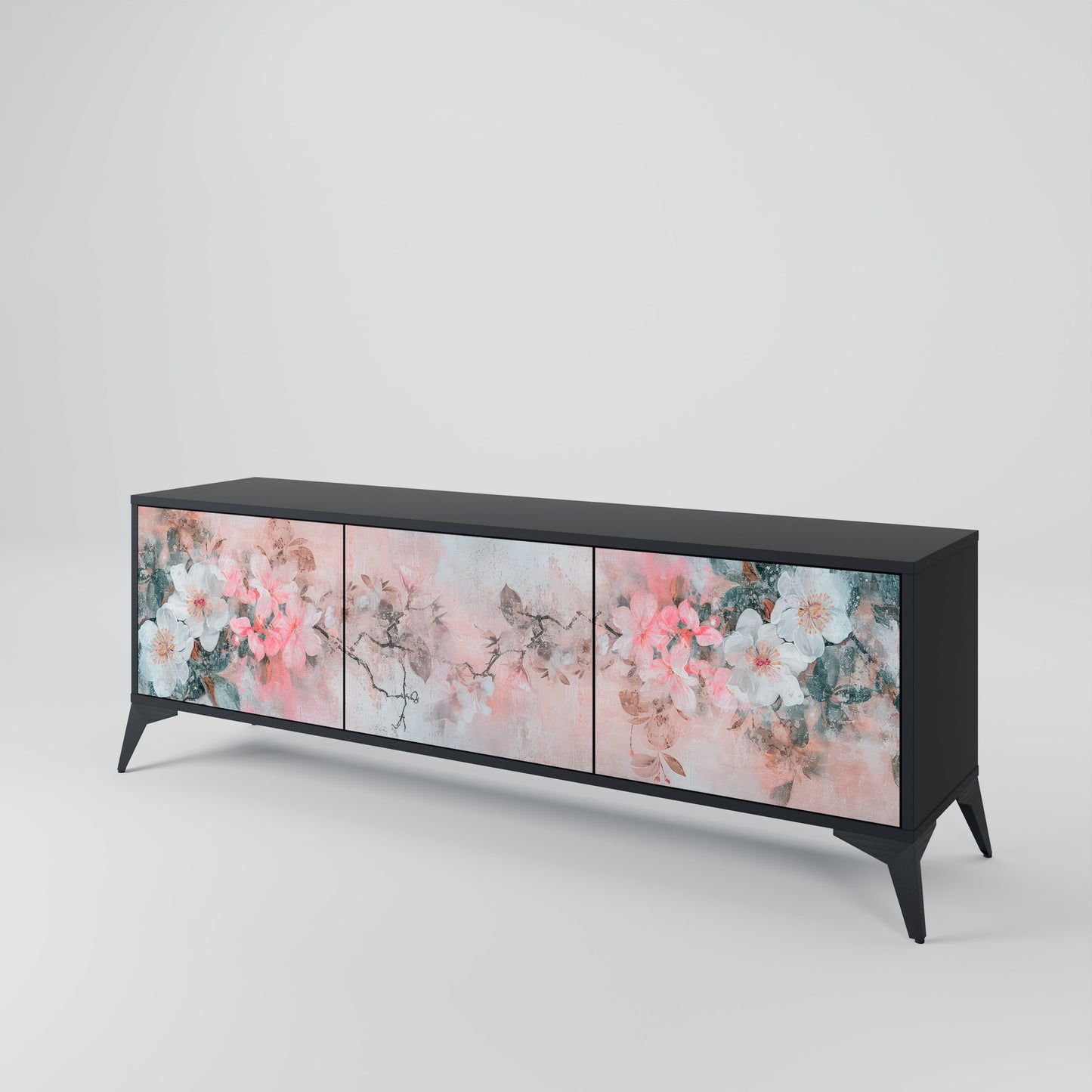 CHERRY BLOSSOM Třídveřový TV stolek
