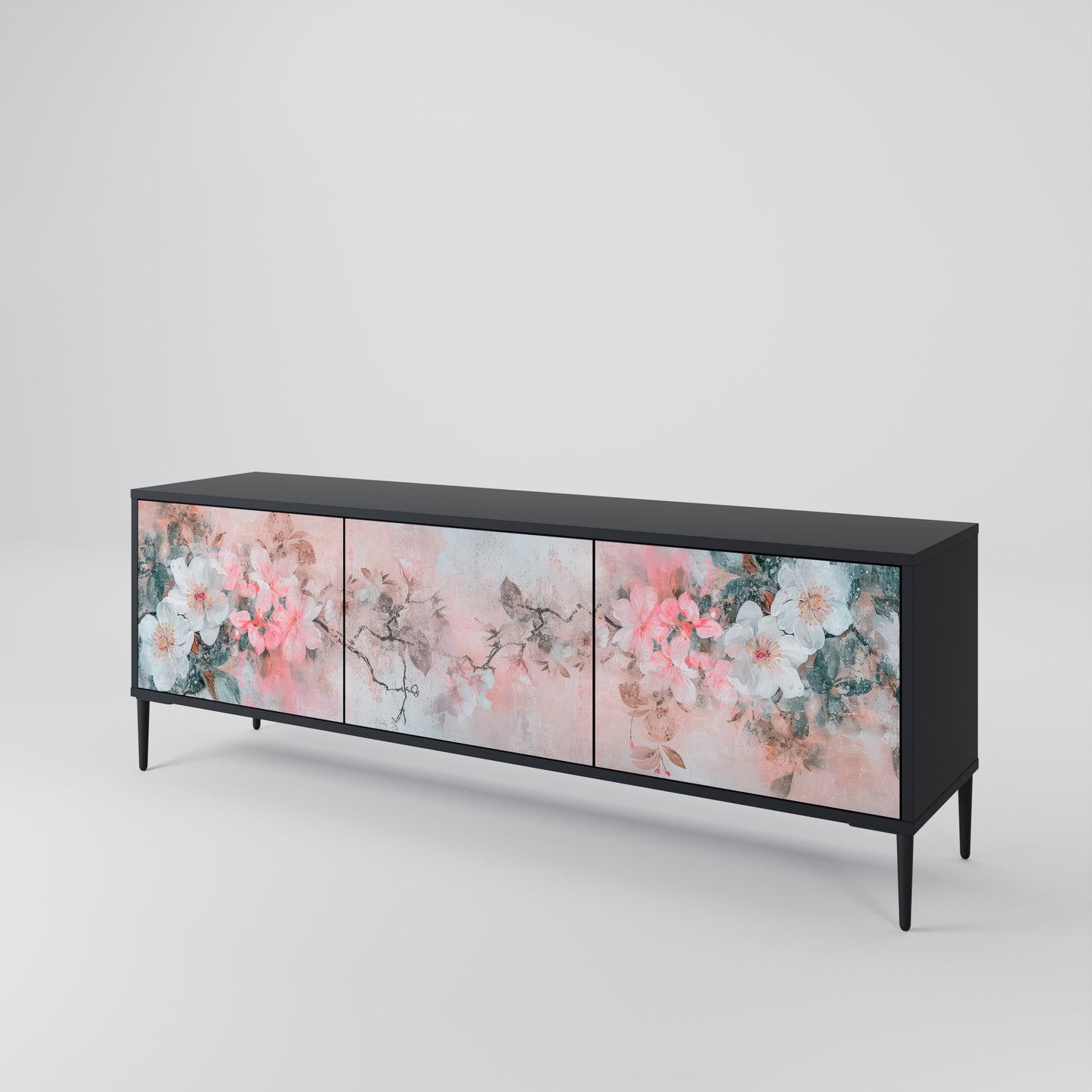 CHERRY BLOSSOM Třídveřový TV stolek