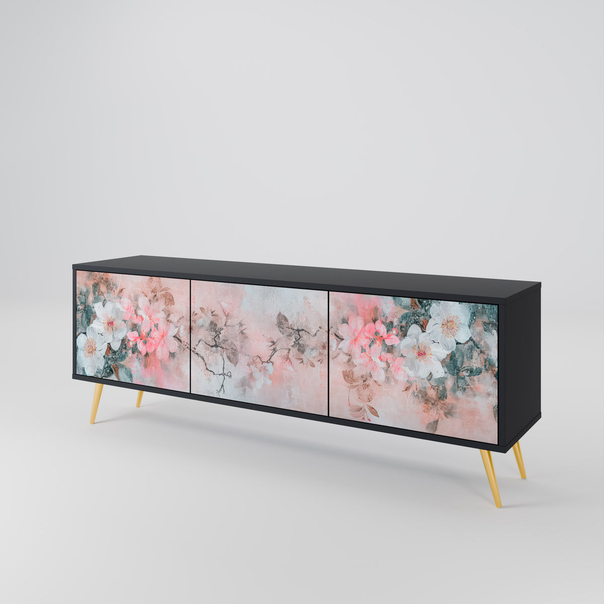 CHERRY BLOSSOM Třídveřový TV stolek