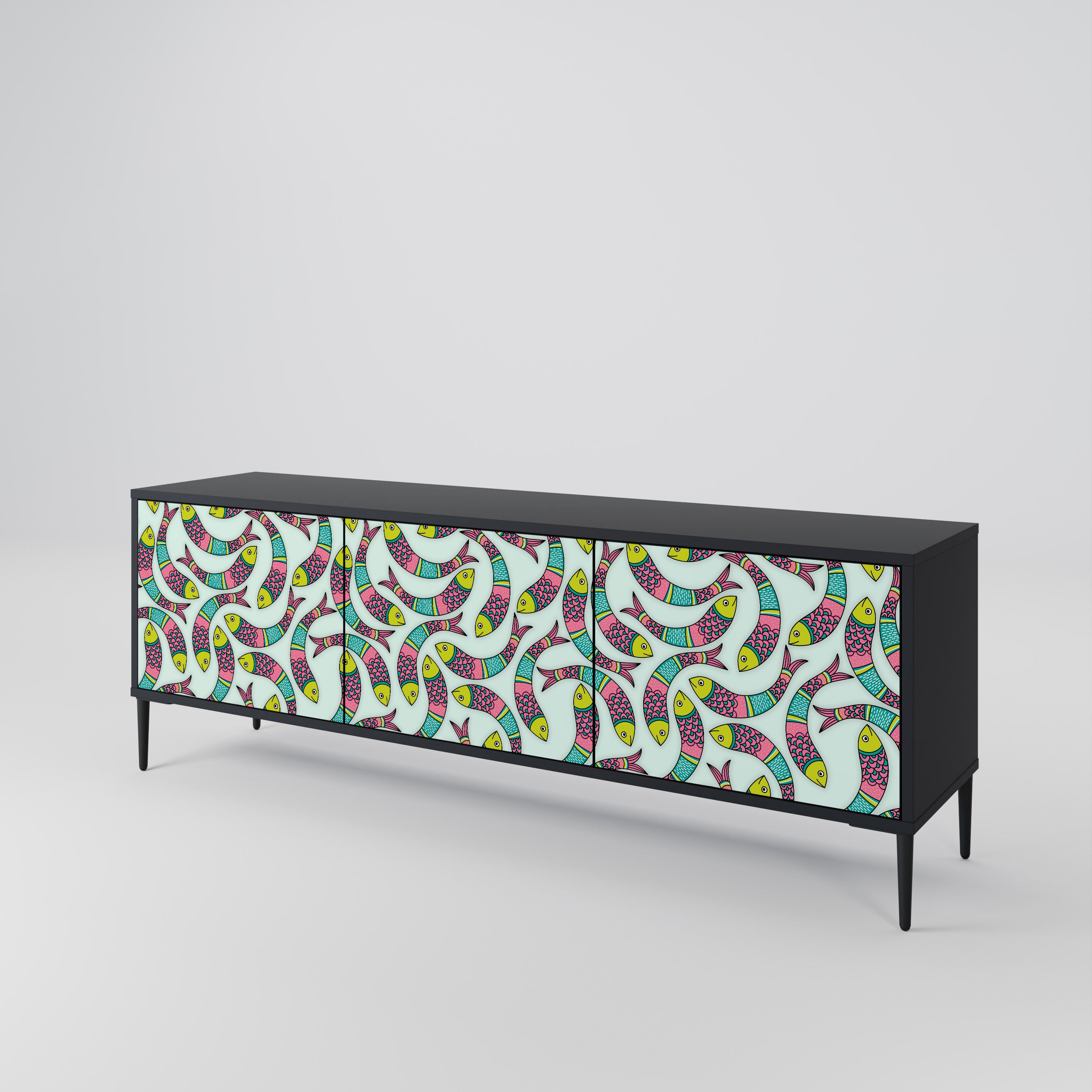 INDIAN FISH 3-Door TV Cabinet