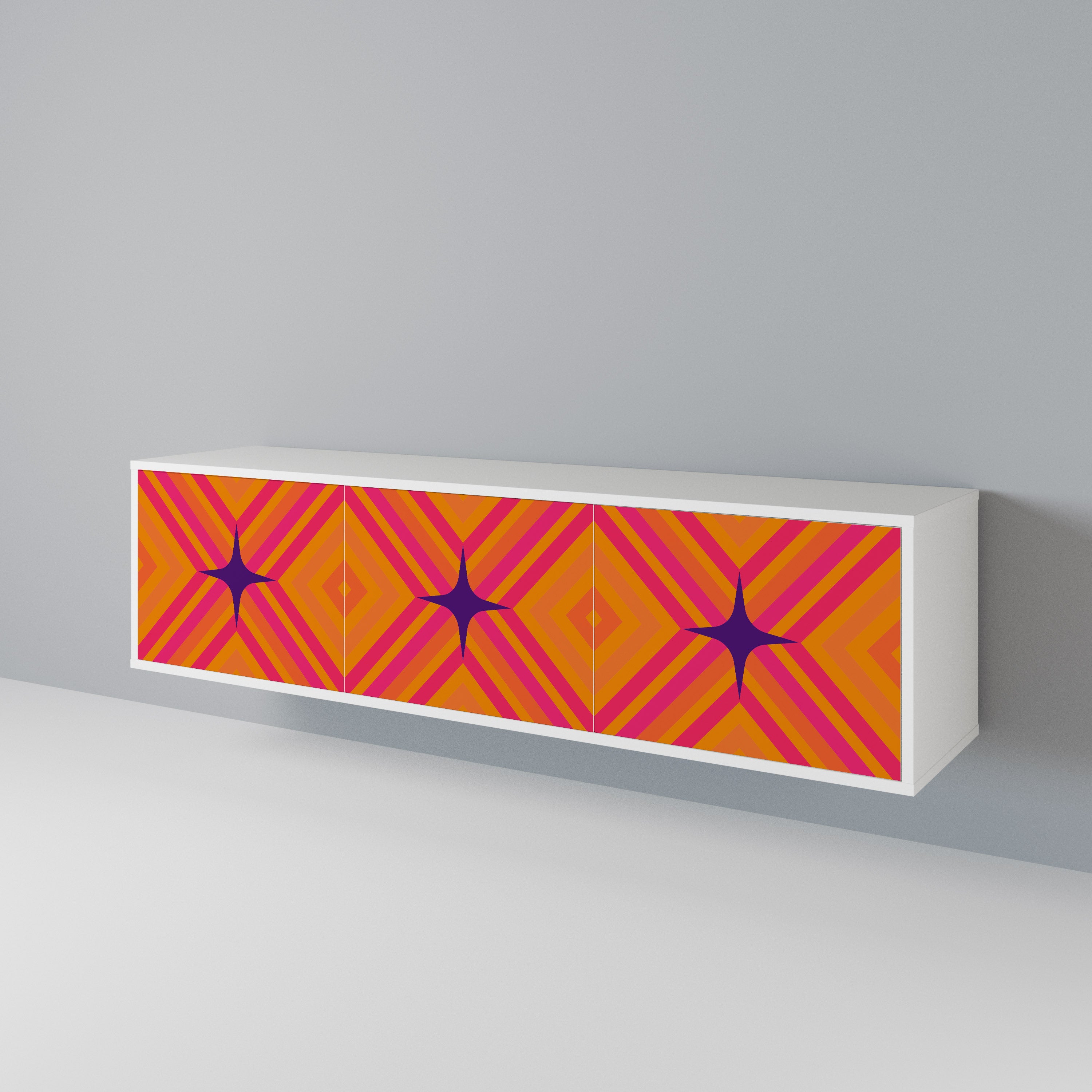 GEOMETRIC BRILLIANCE Třídveřový TV stolek