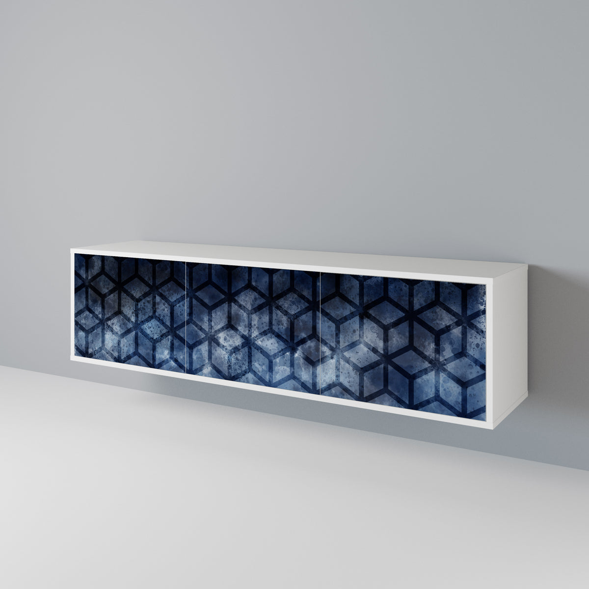 CUBIC MIST Třídveřový TV stolek