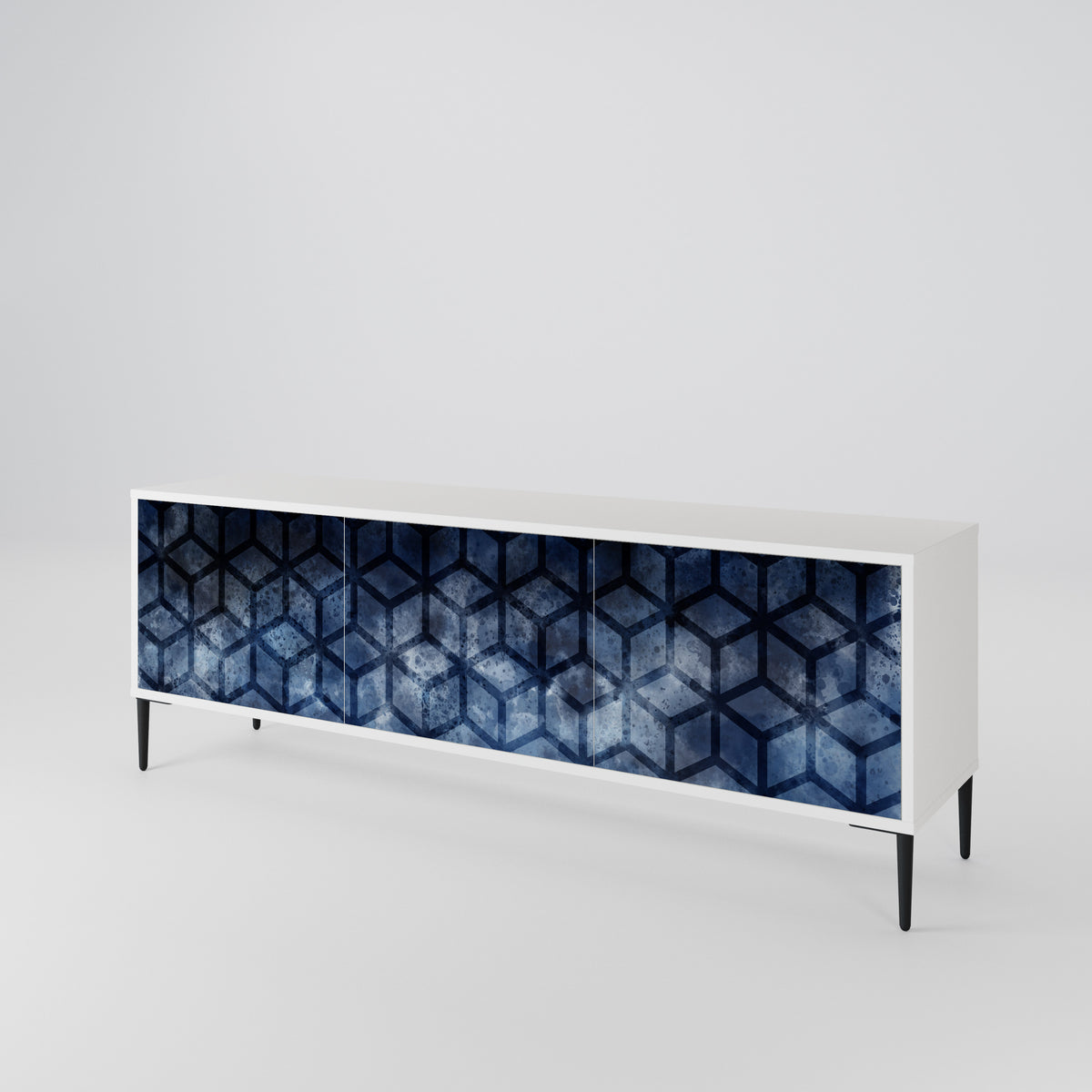 CUBIC MIST Třídveřový TV stolek