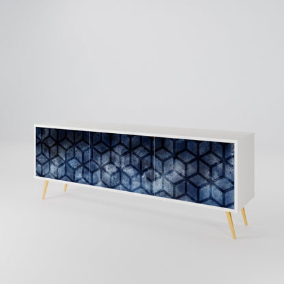 CUBIC MIST Třídveřový TV stolek