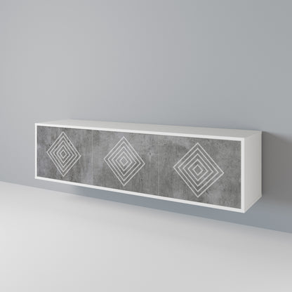 POLYGONAL ARTISTRY Třídveřový TV stolek