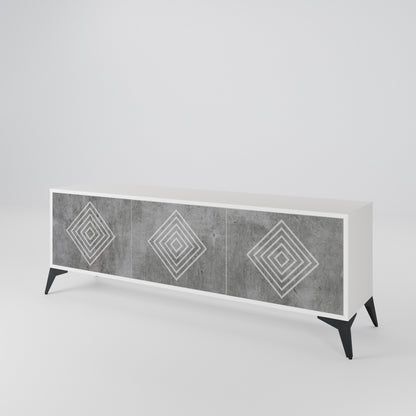 POLYGONAL ARTISTRY Třídveřový TV stolek