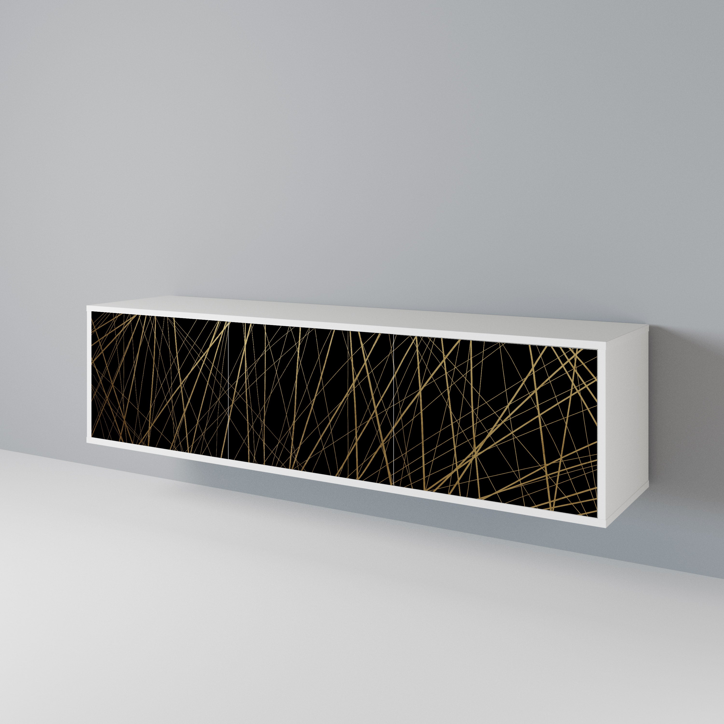 BRIGHT MESH Třídveřový TV stolek