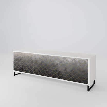 TESSELATED GRAYISH Třídveřový TV stolek